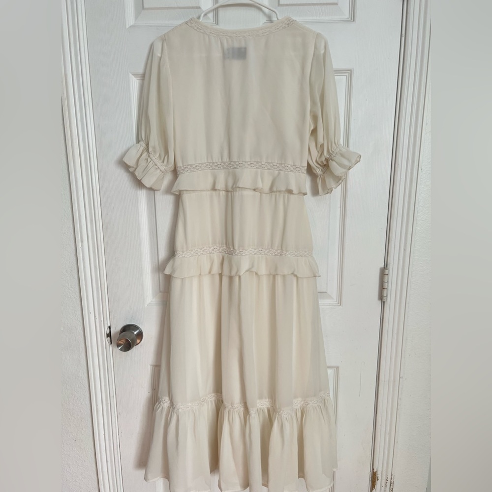 Asos Design | Button Through Lace Insert Tiered M… - image 3